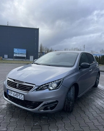 Peugeot 308 cena 43500 przebieg: 139000, rok produkcji 2015 z Piła małe 326